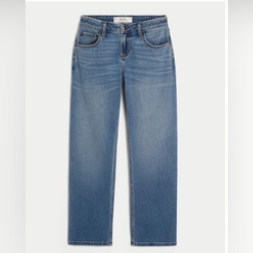 Hollister Low-rise Relaxed straight jeans